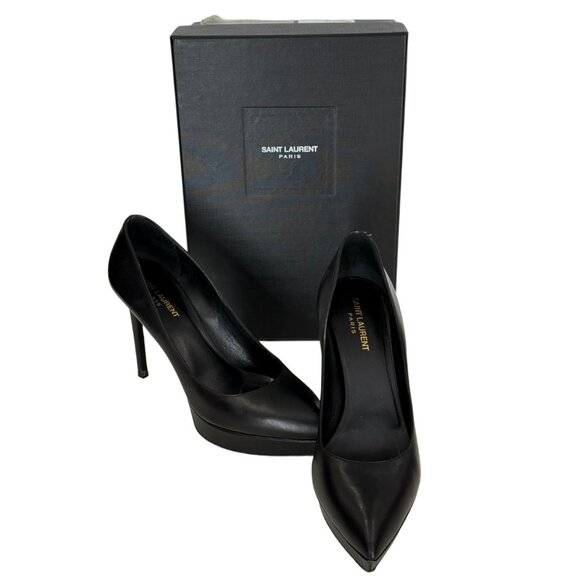 Saint Laurent black platform leather pumps size 10.5 / eu 40.5 - Picture 6 of 8